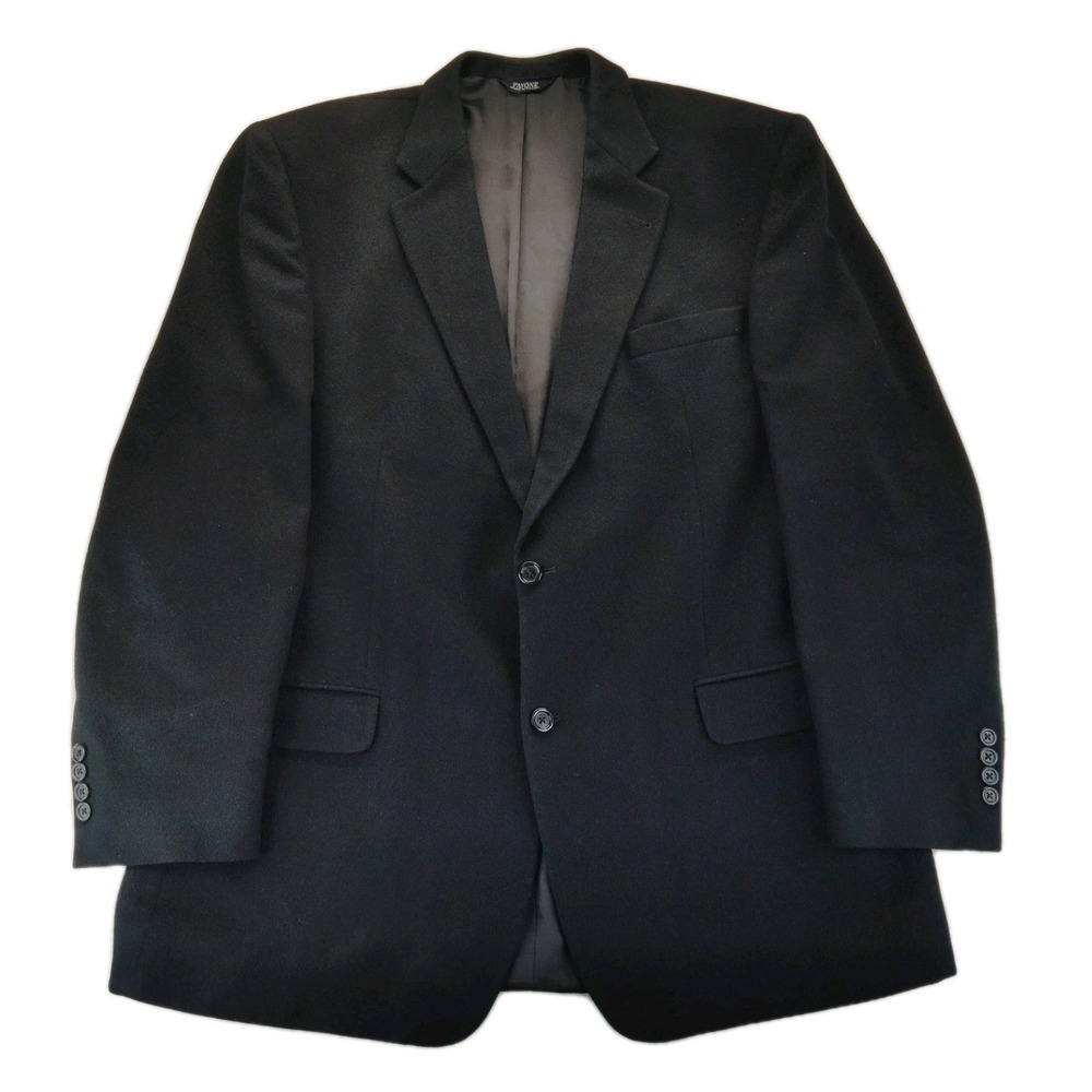 Pavone 100% Pure Cashmere Blazer Mens 42R Sport Coat Jacket Black